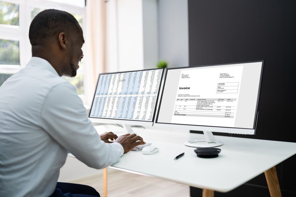 Employee using accounting software Malaysia