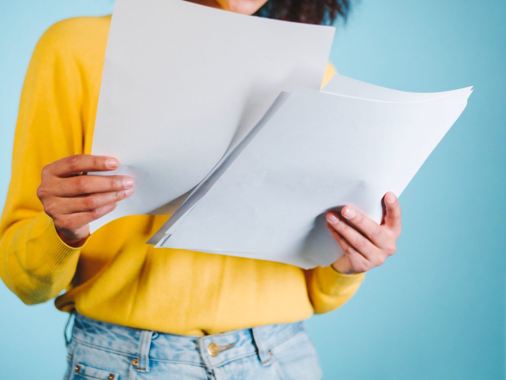 International student studying abroad working with application process