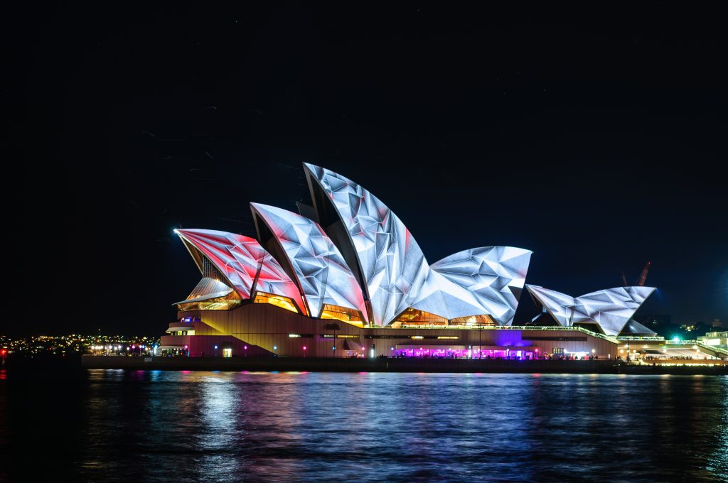 Sydney Opera House shown during Vivid Sydney