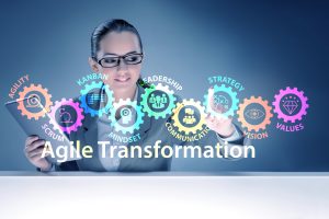 Businessman in the agile transformation